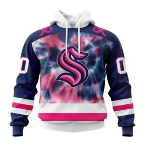 Personalized NHL Seattle Kraken Hoodie Special Pink October Fight Breast Cancer Hoodie 1