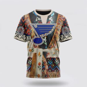 Personalized NHL St Louis Blues 3D T Shirt Special Native Costume Design T Shirt 1