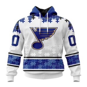Personalized NHL St Louis Blues All Over Print Hoodie Special Autism Awareness Design With Home Jersey Style Hoodie 1