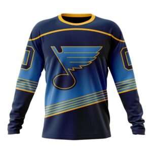 Personalized NHL St Louis Blues Crewneck Sweatshirt New Gradient Series Concept 1