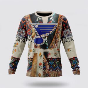 Personalized NHL St Louis Blues Crewneck Sweatshirt Specialized Special Native Costume Design Sweatshirt 1