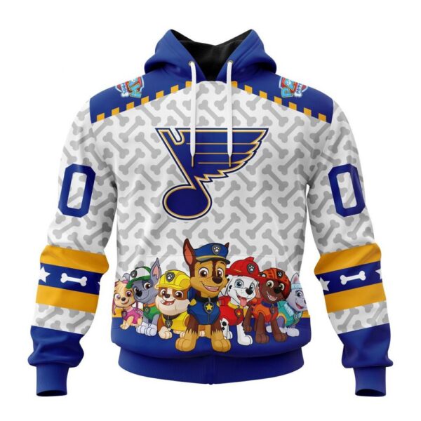 Personalized NHL St. Louis Blues Hoodie Special PawPatrol Design Hoodie