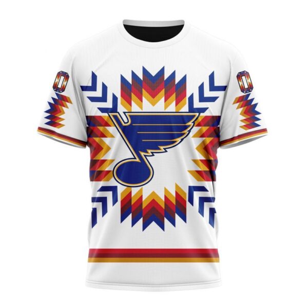 Personalized NHL St. Louis Blues T-Shirt Special Design With Native Pattern T-Shirt