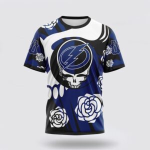 Personalized NHL Tampa Bay Lightning 3D T Shirt Special Grateful Dead Gathering Flowers Design T Shirt 1