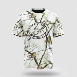 Personalized NHL Tampa Bay Lightning 3D T Shirt Special White Winter Hunting Camo Design T Shirt 1