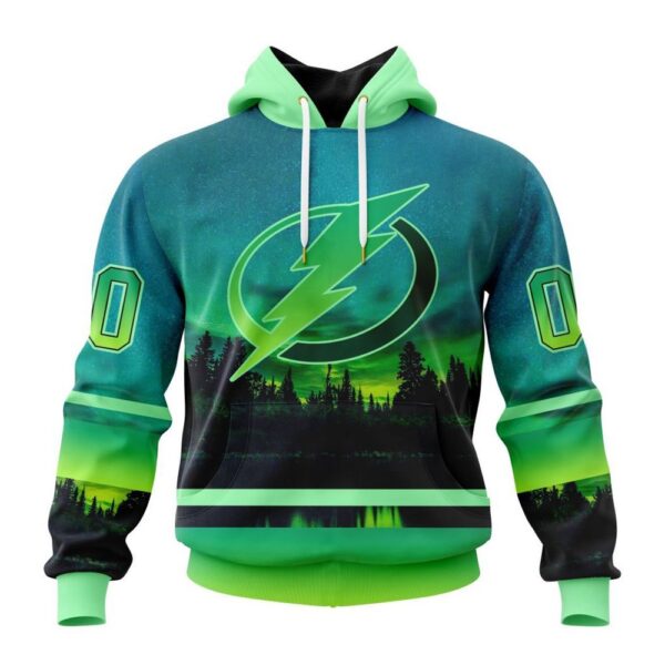 Personalized NHL Tampa Bay Lightning All Over Print Hoodie Special Design With Northern Light Full Printed Hoodie