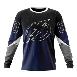 Personalized NHL Tampa Bay Lightning Crewneck Sweatshirt New Gradient Series Concept 1