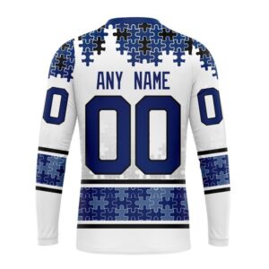 Personalized NHL Tampa Bay Lightning Crewneck Sweatshirt Special Autism Awareness Design With Home Jersey Style 2