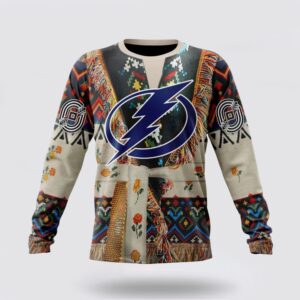 Personalized NHL Tampa Bay Lightning Crewneck Sweatshirt Specialized Special Native Costume Design Sweatshirt 1