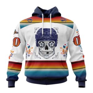 Personalized NHL Tampa Bay Lightning Hoodie Special Design For Dia De Los Muertos Hoodie 1