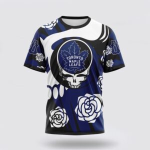 Personalized NHL Toronto Maple Leafs 3D T Shirt Special Grateful Dead Gathering Flowers Design T Shirt 1