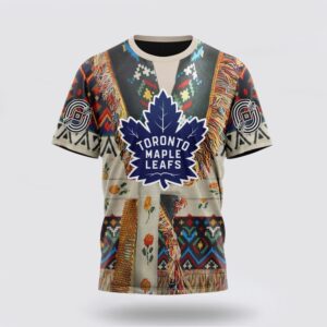 Personalized NHL Toronto Maple Leafs 3D T Shirt Special Native Costume Design T Shirt 1