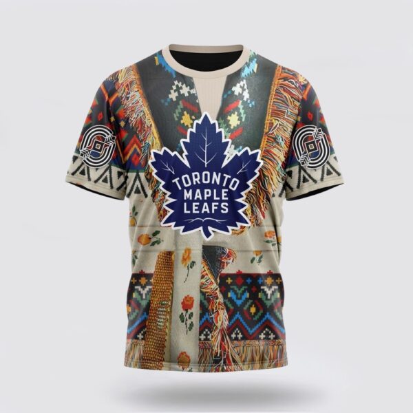 Personalized NHL Toronto Maple Leafs 3D T Shirt Special Native Costume Design T Shirt