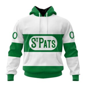 Personalized NHL Toronto Maple Leafs All Over Print Hoodie 2024 White St Pats Kits Hoodie 1