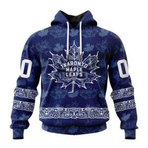 Personalized NHL Toronto Maple Leafs All Over Print Hoodie Design With Native Pattern Full Printed Hoodie 1