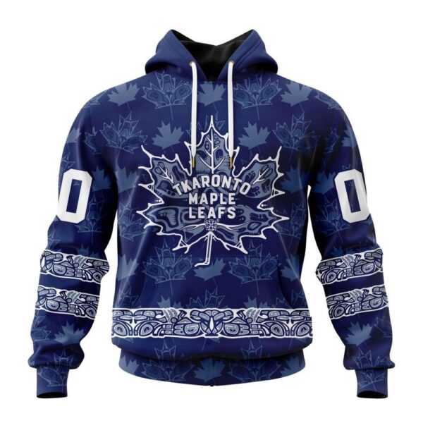 Personalized NHL Toronto Maple Leafs All Over Print Hoodie Design With Native Pattern Full Printed Hoodie