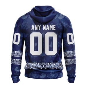 Personalized NHL Toronto Maple Leafs All Over Print Hoodie Design With Native Pattern Full Printed Hoodie 2