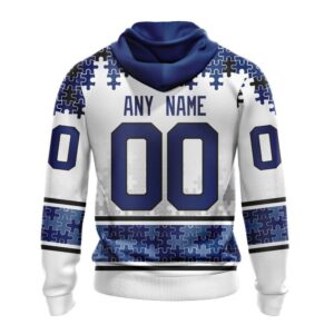 Personalized NHL Toronto Maple Leafs All Over Print Hoodie Special Autism Awareness Design With Home Jersey Style Hoodie 2