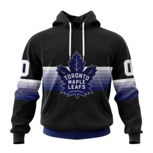 Personalized NHL Toronto Maple Leafs All Over Print Hoodie Special Black And Gradient Design Hoodie 1