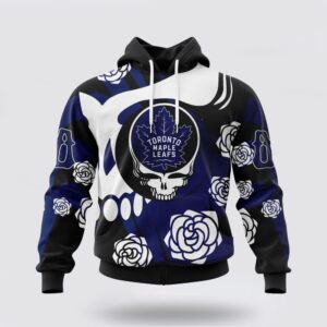 Personalized NHL Toronto Maple Leafs All Over Print Hoodie Special Grateful Dead Gathering Flowers Design Hoodie 1