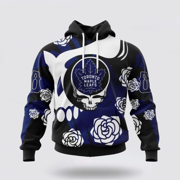 Personalized NHL Toronto Maple Leafs All Over Print Hoodie Special Grateful Dead Gathering Flowers Design Hoodie