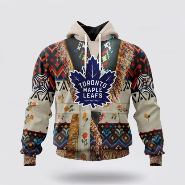 Personalized NHL Toronto Maple Leafs All Over Print Hoodie Special Native Costume Design Hoodie