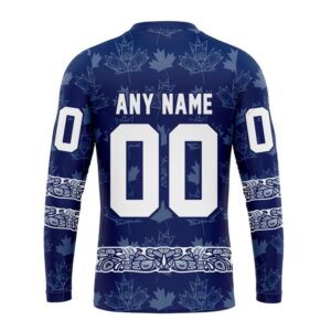 Personalized NHL Toronto Maple Leafs Crewneck Sweatshirt Design With Native Pattern Full Printed Sweatshirt 2