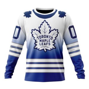 Personalized NHL Toronto Maple Leafs Crewneck Sweatshirt New Gradient Series Concept 1