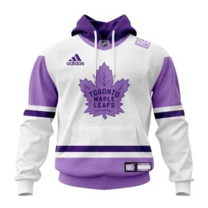 Personalized NHL Toronto Maple Leafs Hoodie 2024 Hockey Fight Cancer Hoodie 1
