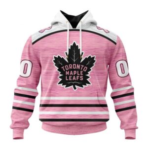Personalized NHL Toronto Maple Leafs Hoodie Special Pink Fight Breast Cancer Design Hoodie 1