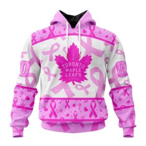 Personalized NHL Toronto Maple Leafs Hoodie Special Pink October Breast Cancer Awareness Month Hoodie 1