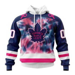 Personalized NHL Toronto Maple Leafs Hoodie Special Pink October Fight Breast Cancer Hoodie 1