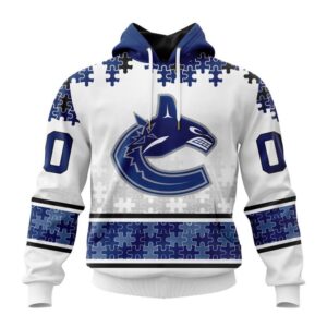 Personalized NHL Vancouver Canucks All Over Print Hoodie Special Autism Awareness Design With Home Jersey Style Hoodie 1