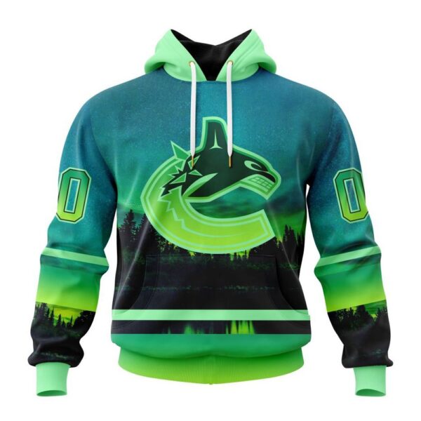 Personalized NHL Vancouver Canucks All Over Print Hoodie Special Design With Northern Light Full Printed Hoodie