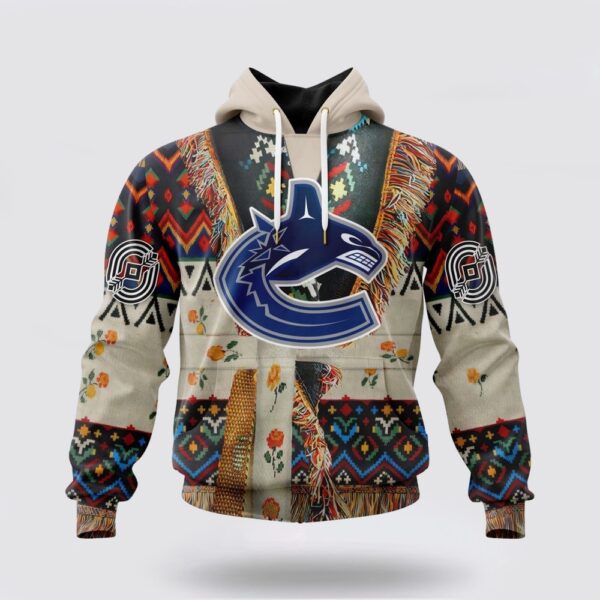 Personalized NHL Vancouver Canucks All Over Print Hoodie Special Native Costume Design Hoodie