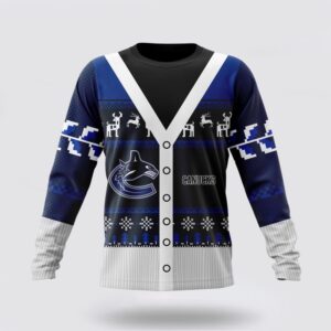 Personalized NHL Vancouver Canucks Crewneck Sweatshirt Specialized Unisex Sweater For Chrismas Season Sweatshirt 1