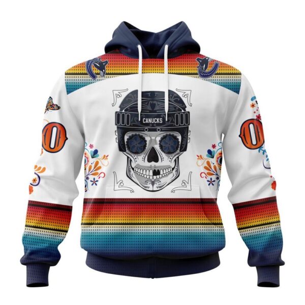 Personalized NHL Vancouver Canucks Hoodie Special Design For Dia De Los Muertos Hoodie