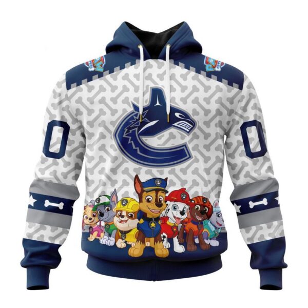 Personalized NHL Vancouver Canucks Hoodie Special PawPatrol Design Hoodie