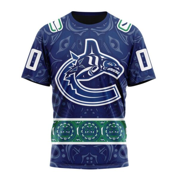 Personalized NHL Vancouver Canucks Special Design With Canadian Aboriginal Art T-Shirt