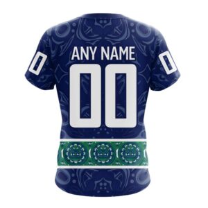 Personalized NHL Vancouver Canucks Special Design With Canadian Aboriginal Art T Shirt 2