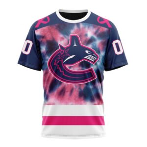 Personalized NHL Vancouver Canucks T Shirt Special Pink October Fight Breast Cancer T Shirt 1