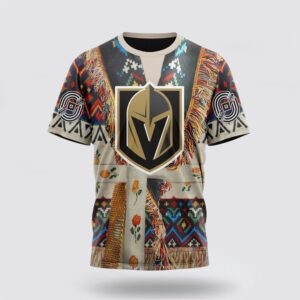 Personalized NHL Vegas Golden Knights 3D T Shirt Special Native Costume Design T Shirt 1