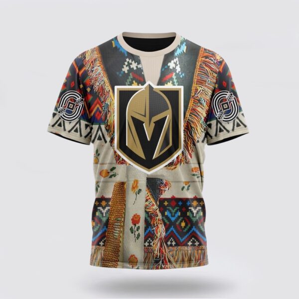 Personalized NHL Vegas Golden Knights 3D T Shirt Special Native Costume Design T Shirt