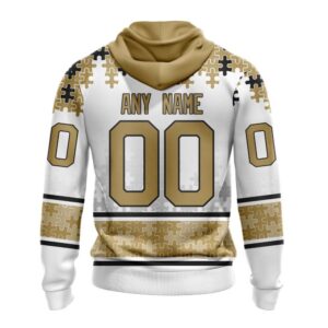 Personalized NHL Vegas Golden Knights All Over Print Hoodie Special Autism Awareness Design With Home Jersey Style Hoodie 2