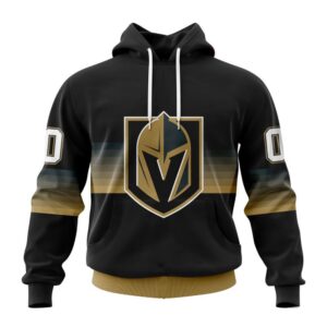 Personalized NHL Vegas Golden Knights All Over Print Hoodie Special Black And Gradient Design Hoodie 1