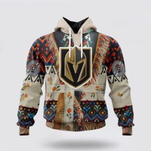 Personalized NHL Vegas Golden Knights All Over Print Hoodie Special Native Costume Design Hoodie 1