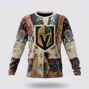 Personalized NHL Vegas Golden Knights Crewneck Sweatshirt Specialized Special Native Costume Design Sweatshirt 1