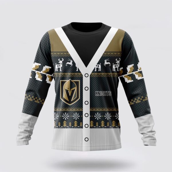 Personalized NHL Vegas Golden Knights Crewneck Sweatshirt Specialized Unisex Sweater For Chrismas Season Sweatshirt