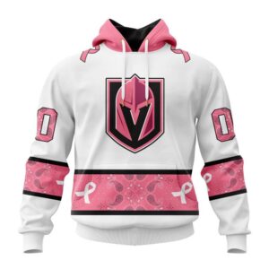 Personalized NHL Vegas Golden Knights Hoodie In Classic Style With Paisley In October We Wear Pink Breast Cancer Hoodie 1