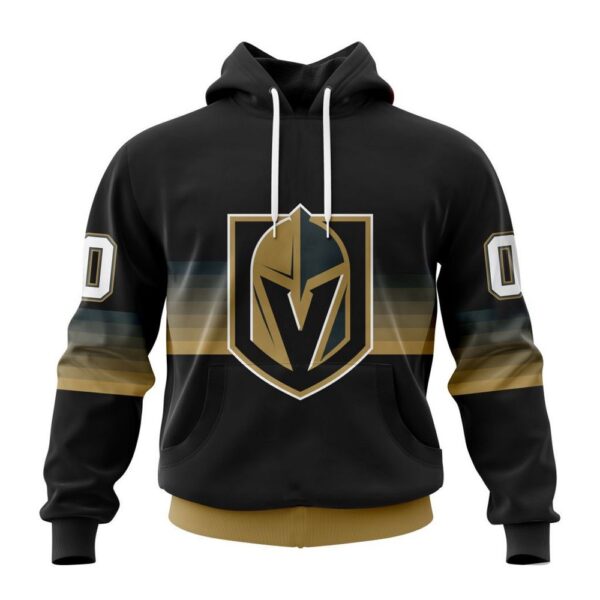 Personalized NHL Vegas Golden Knights Hoodie Special Black And Gradient Design Hoodie